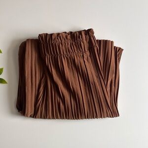women’s brown wide leg pants